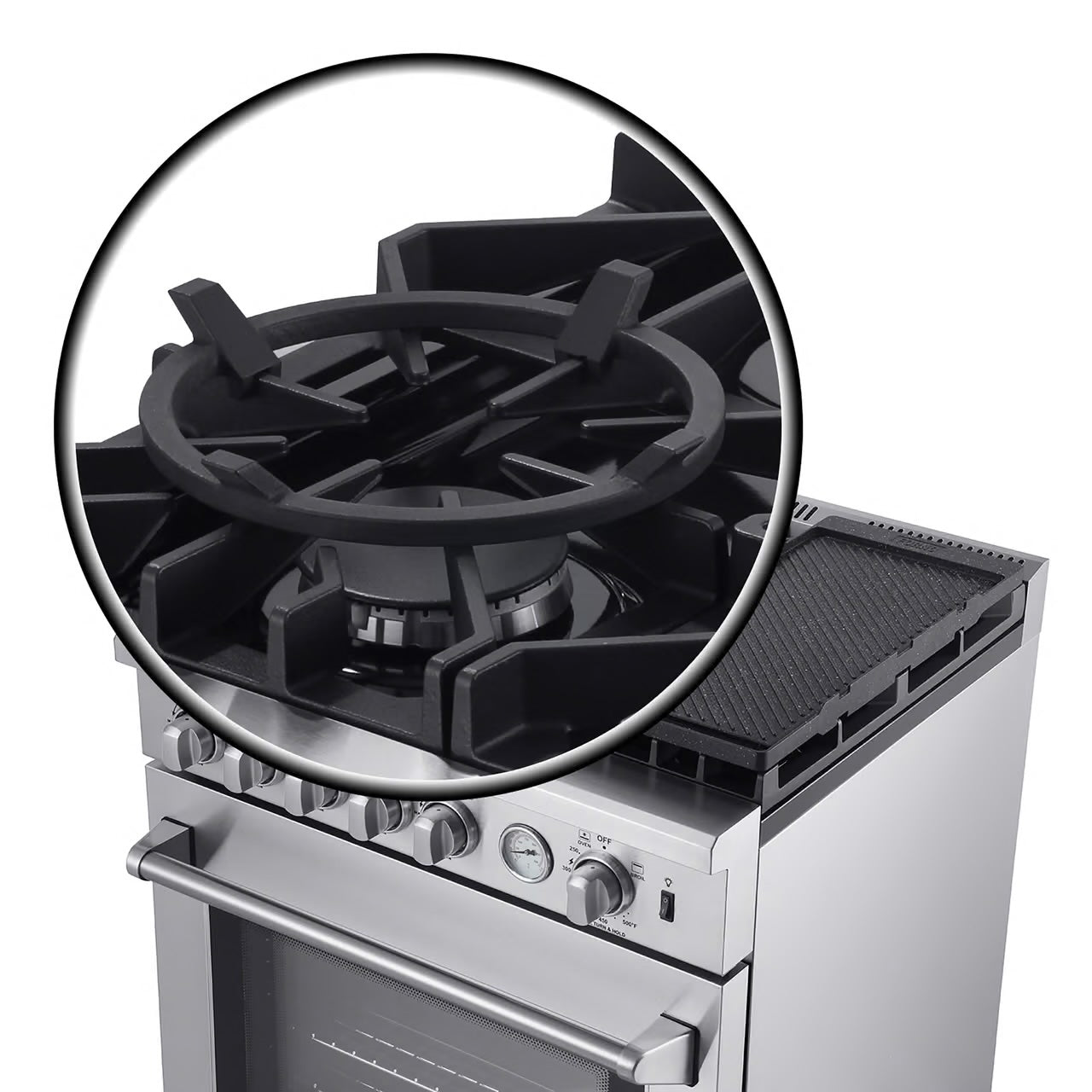Lazio 30-Inch Freestanding Gas Range, 4 Burners, Convection Oven, Energy Efficient