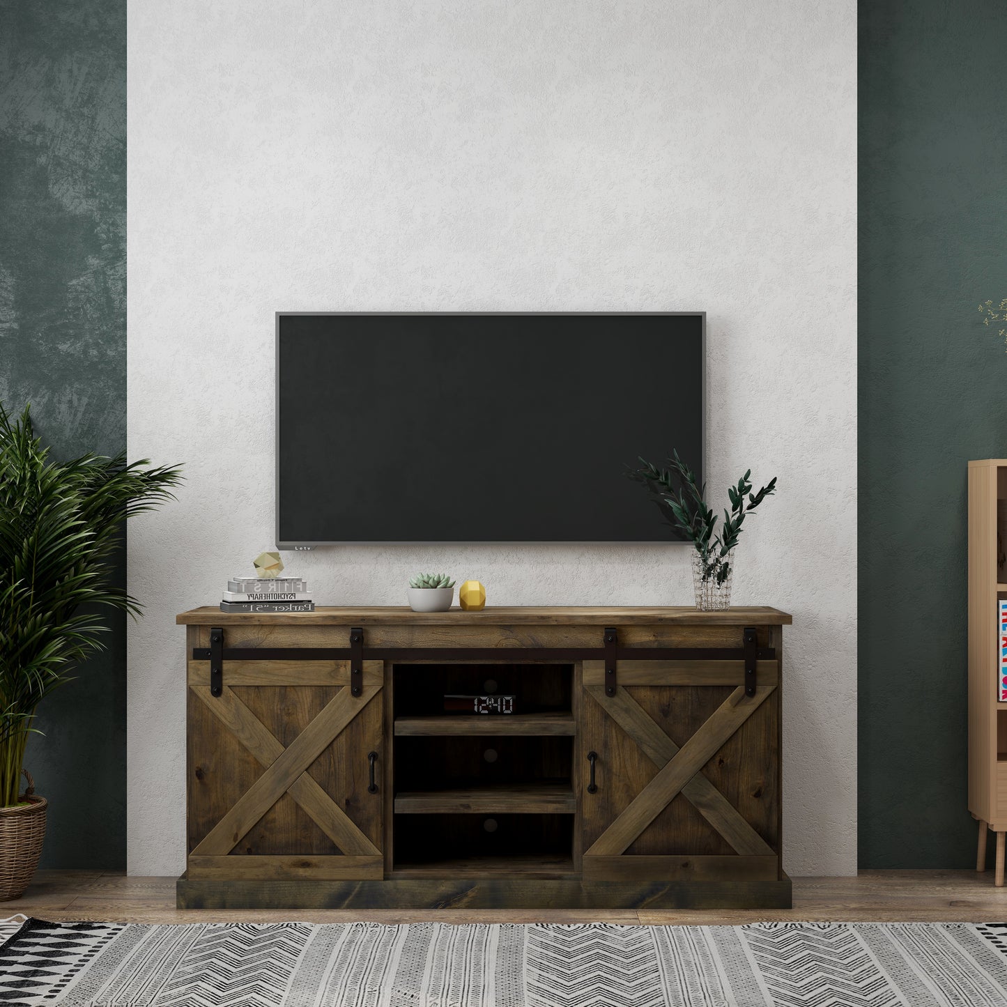 Farmhouse 66" TV Stand - Barnwood