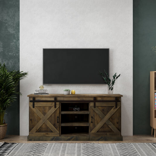 Farmhouse 66" TV Stand - Barnwood