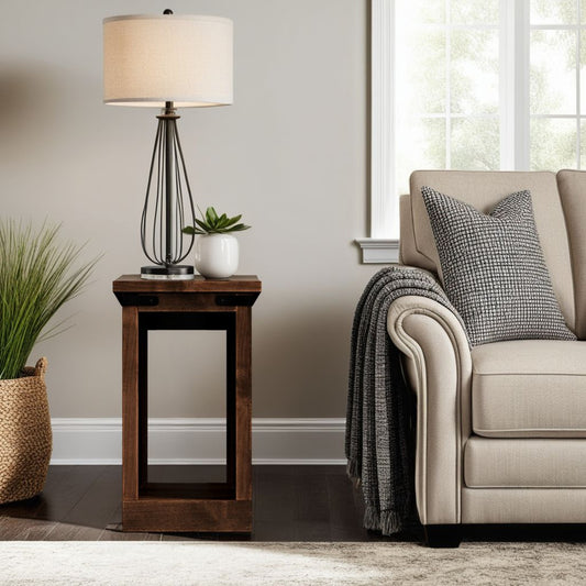 Farmhouse Chairside Table - Aged Whiskey
