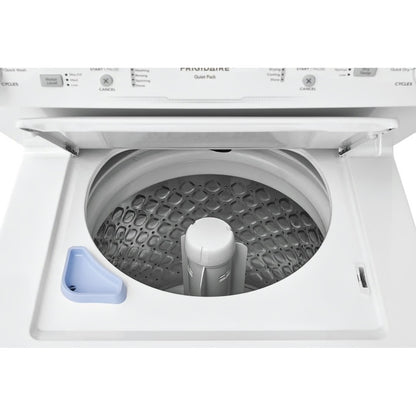 Combinación de lavadora y secadora eléctrica de 3.9 pies cúbicos y 5.5 pies cúbicos en blanco con ciclo de lavado y secado rápido y ciclo de lavado MaxFill