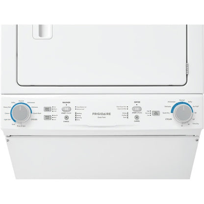 Combinación de lavadora y secadora eléctrica de 3.9 pies cúbicos y 5.5 pies cúbicos en blanco con ciclo de lavado y secado rápido y ciclo de lavado MaxFill