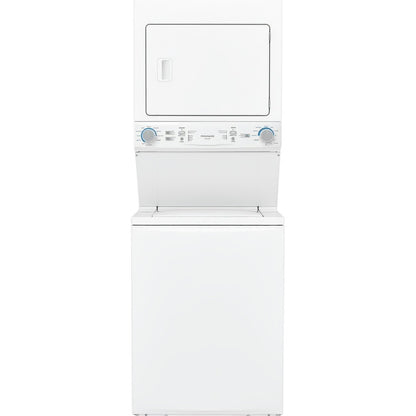 Combinación de lavadora y secadora eléctrica de 3.9 pies cúbicos y 5.5 pies cúbicos en blanco con ciclo de lavado y secado rápido y ciclo de lavado MaxFill