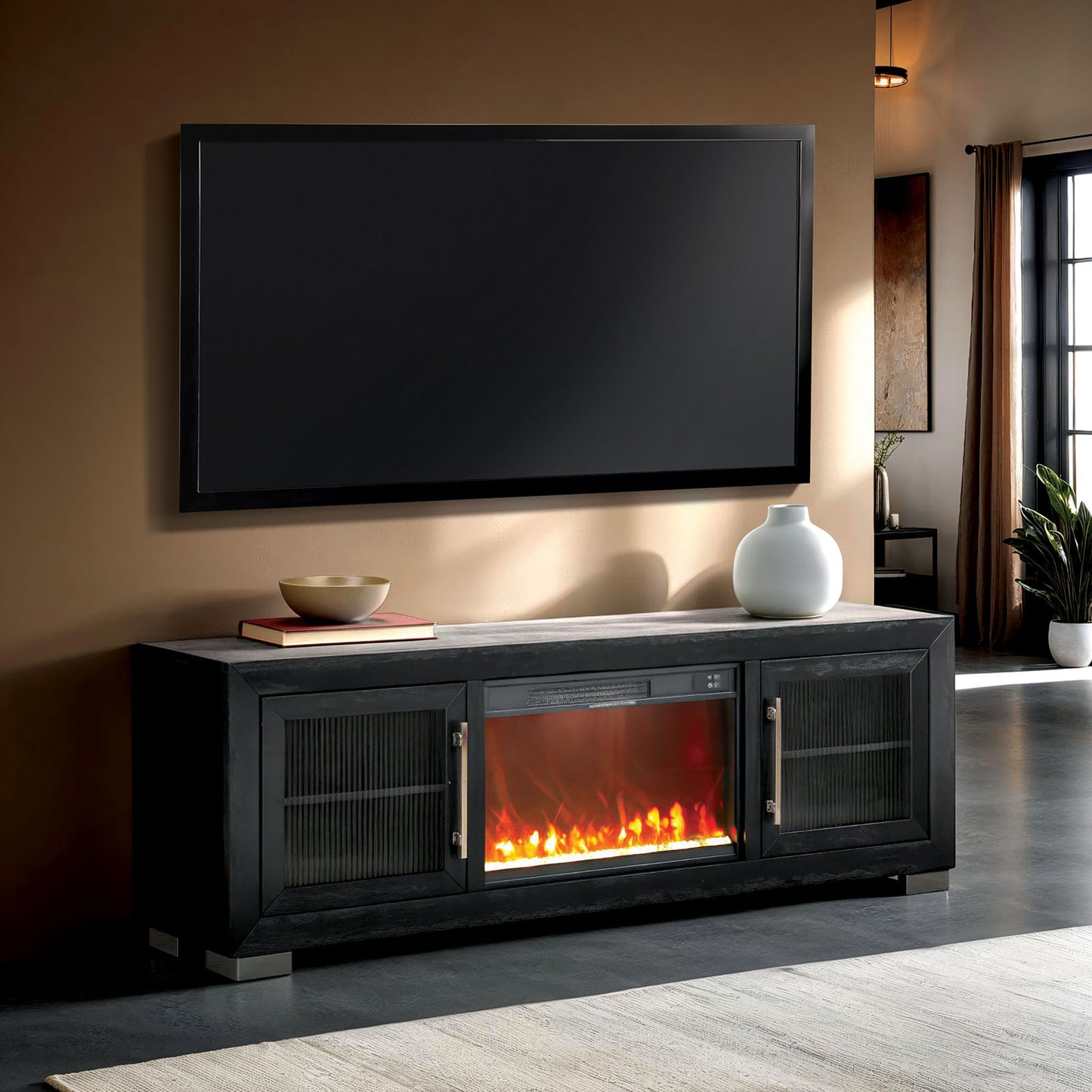 Ashbourne 72" TV Stand w/Fireplace