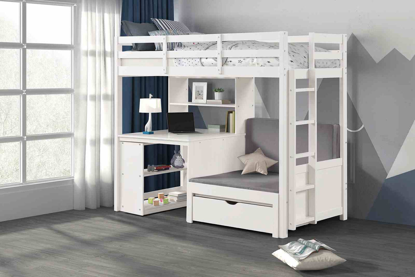 Mateo Twin/Twin Loft Bunk Bed