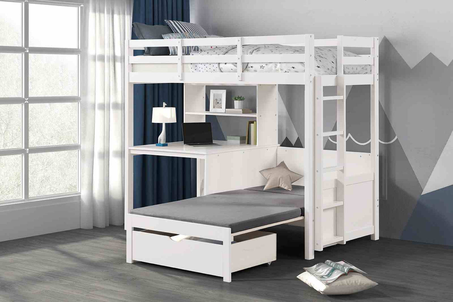 Mateo Twin/Twin Loft Bunk Bed