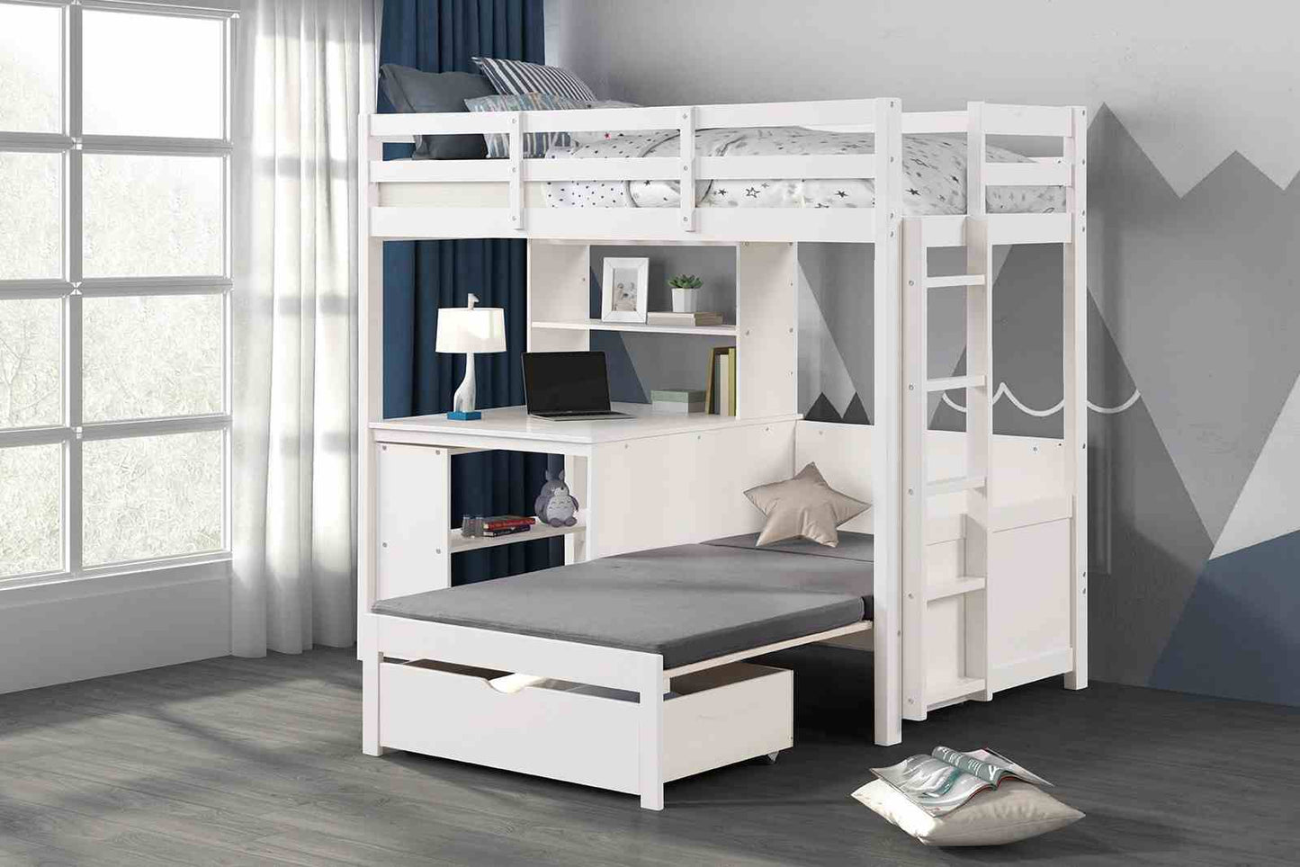 Mateo Twin/Twin Loft Bunk Bed
