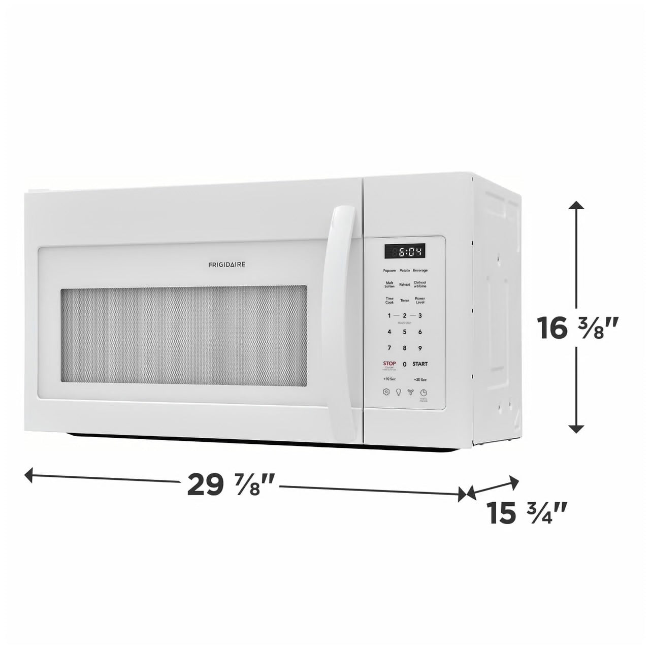 1.8 cu. ft. 1000 Watt Over the Range Microwave with Charcoal Filter 300 CFM in White