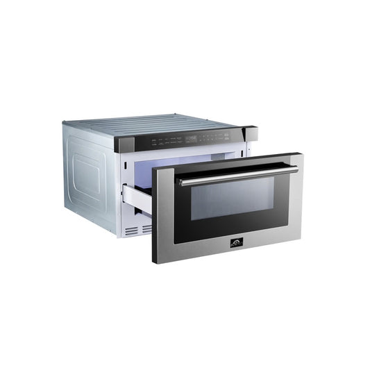 Capoliveri 1.2 cu.ft. Stainless Steel and Black 1000-Watt Built in Microwave Drawer