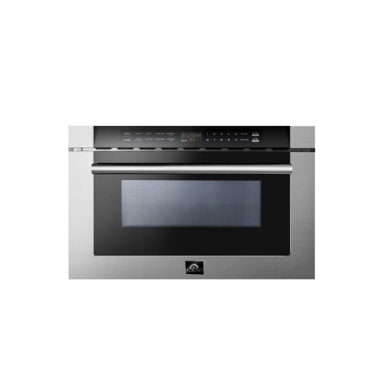 Capoliveri 1.2 cu.ft. Stainless Steel and Black 1000-Watt Built in Microwave Drawer