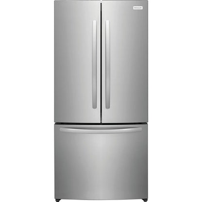 Refrigerador de puerta francesa de 31.5 pulgadas y 18 pies cúbicos con profundidad de mostrador y aspecto de acero inoxidable resistente a las huellas dactilares