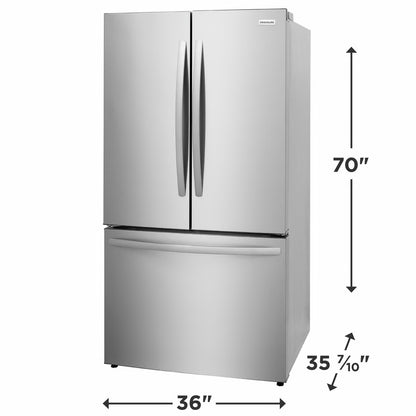 29 cu. ft. Standard Depth French Door Refrigerator in Smudge-Proof Stainless Steel with Internal Water Dispenser