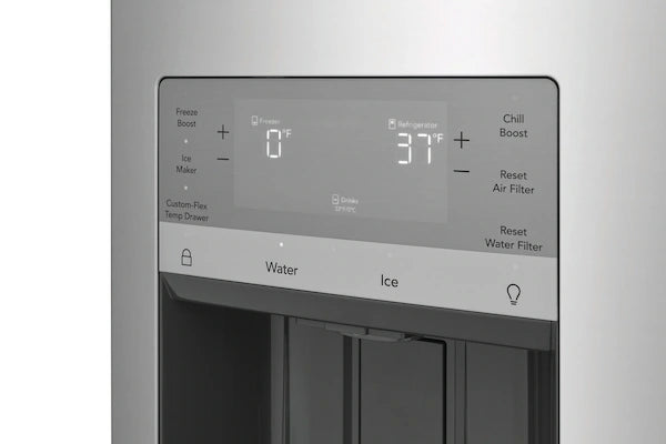 Refrigerador de 26 pies cúbicos con puerta francesa, 4 puertas y profundidad estándar