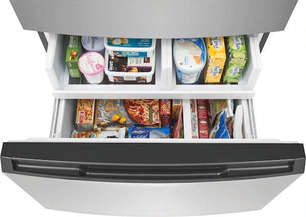 Refrigerador de 26 pies cúbicos con puerta francesa, 4 puertas y profundidad estándar