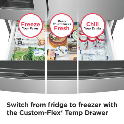 26 Cu. Ft. Standard-Depth 4-Door French Door Refrigerator