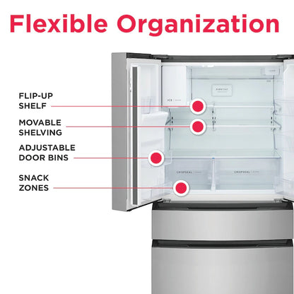 26 Cu. Ft. Standard-Depth 4-Door French Door Refrigerator