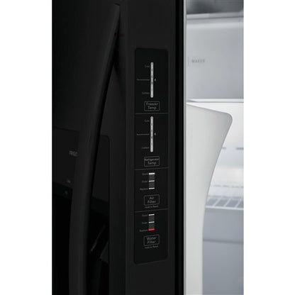 22.3 cu. ft. Standard Depth Side by Side Refrigerator in Black