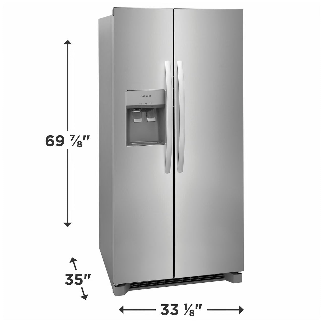 22.3 cu. ft. Standard Depth Side by Side Refrigerator in Stainless Steel