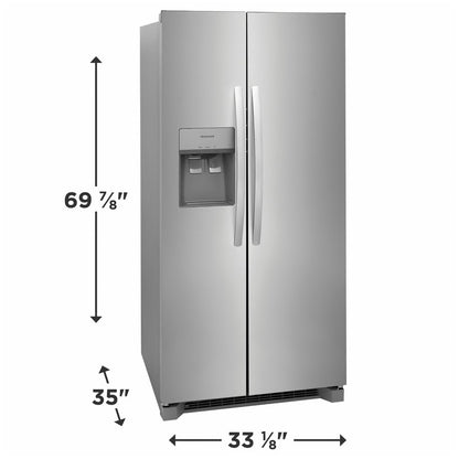 22.3 cu. ft. Standard Depth Side by Side Refrigerator in Stainless Steel