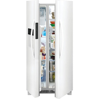 Refrigerador de dos puertas verticales de profundidad estándar de 22.3 pies cúbicos en color blanco