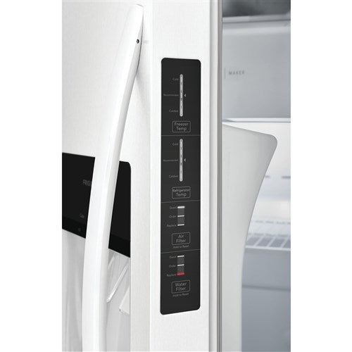 22.3 cu. ft. Standard Depth Side by Side Refrigerator in White