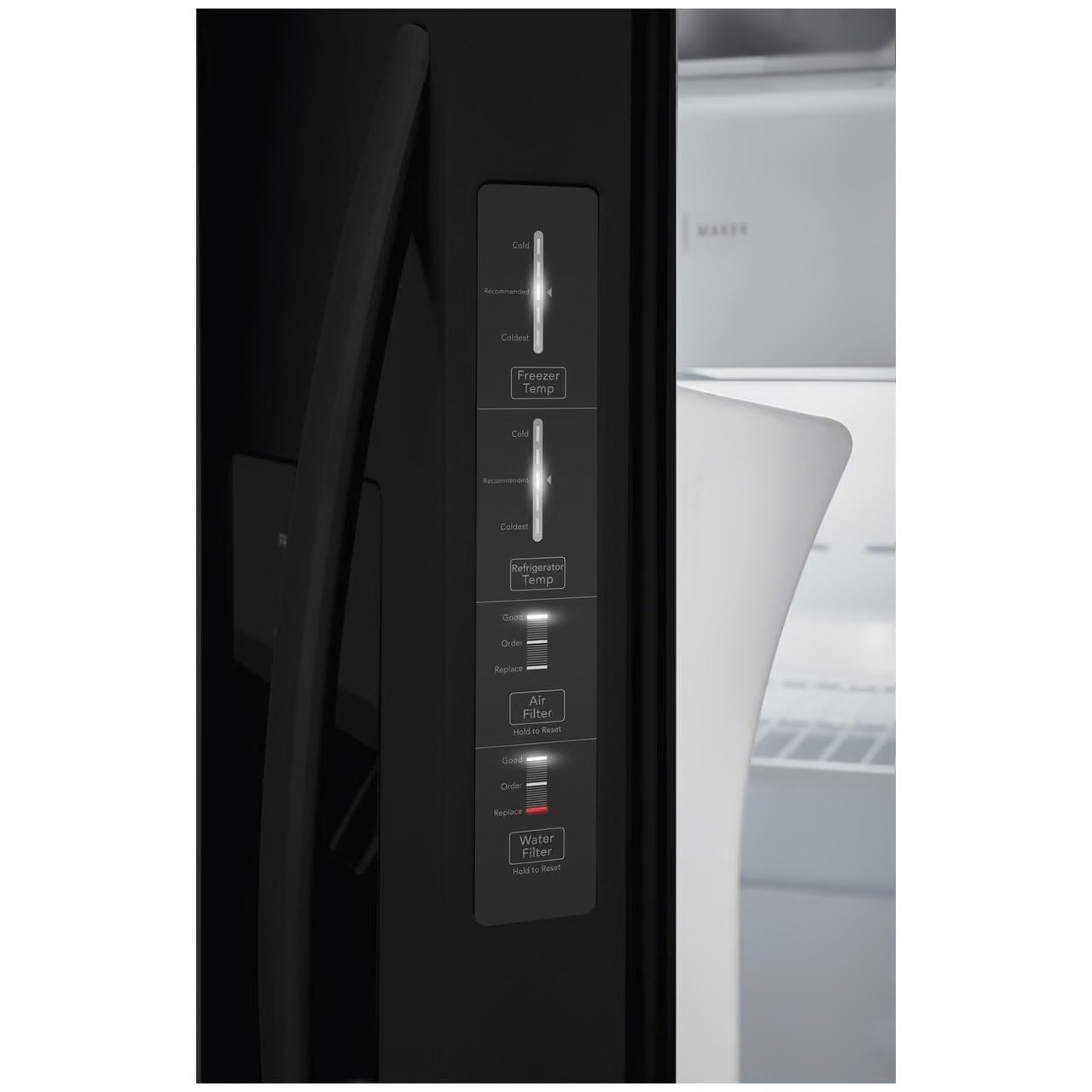 26 cu. ft. Standard Depth Side by Side Refrigerator in Black