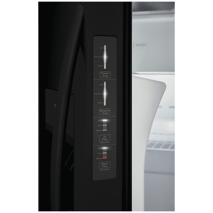 26 cu. ft. Standard Depth Side by Side Refrigerator in Black
