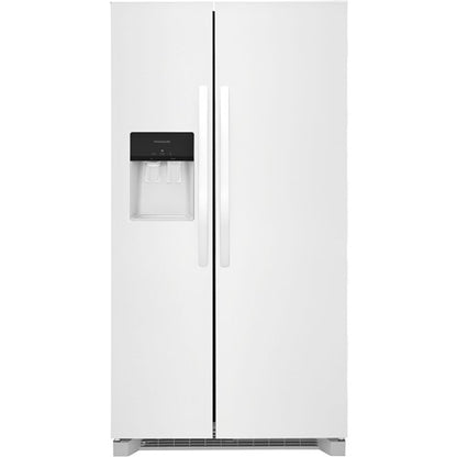 Refrigerador de dos puertas verticales de profundidad estándar de 26 pies cúbicos en color blanco