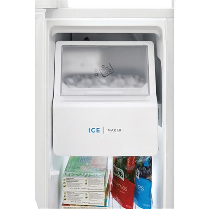 Refrigerador de dos puertas verticales de profundidad estándar de 26 pies cúbicos en color blanco