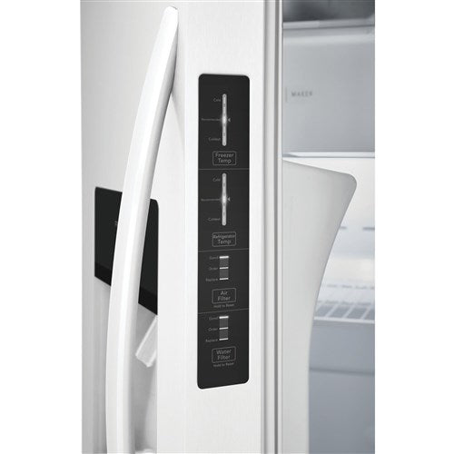 26 cu. ft. Standard Depth Side by Side Refrigerator in White