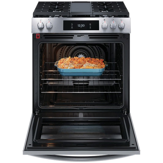 Gallery 30 in. 6 cu. ft. 5 Burner Slide-In Gas Range with Total Convection and Air Fry, Smudge Proof Stainless Steel