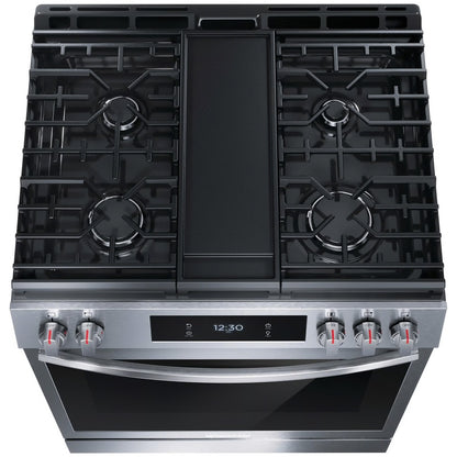Gallery 30 in. 6 cu. ft. 5 Burner Slide-In Gas Range with Total Convection and Air Fry, Smudge Proof Stainless Steel