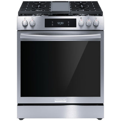 Gallery 30 in. 6 cu. ft. 5 Burner Slide-In Gas Range with Total Convection and Air Fry, Smudge Proof Stainless Steel