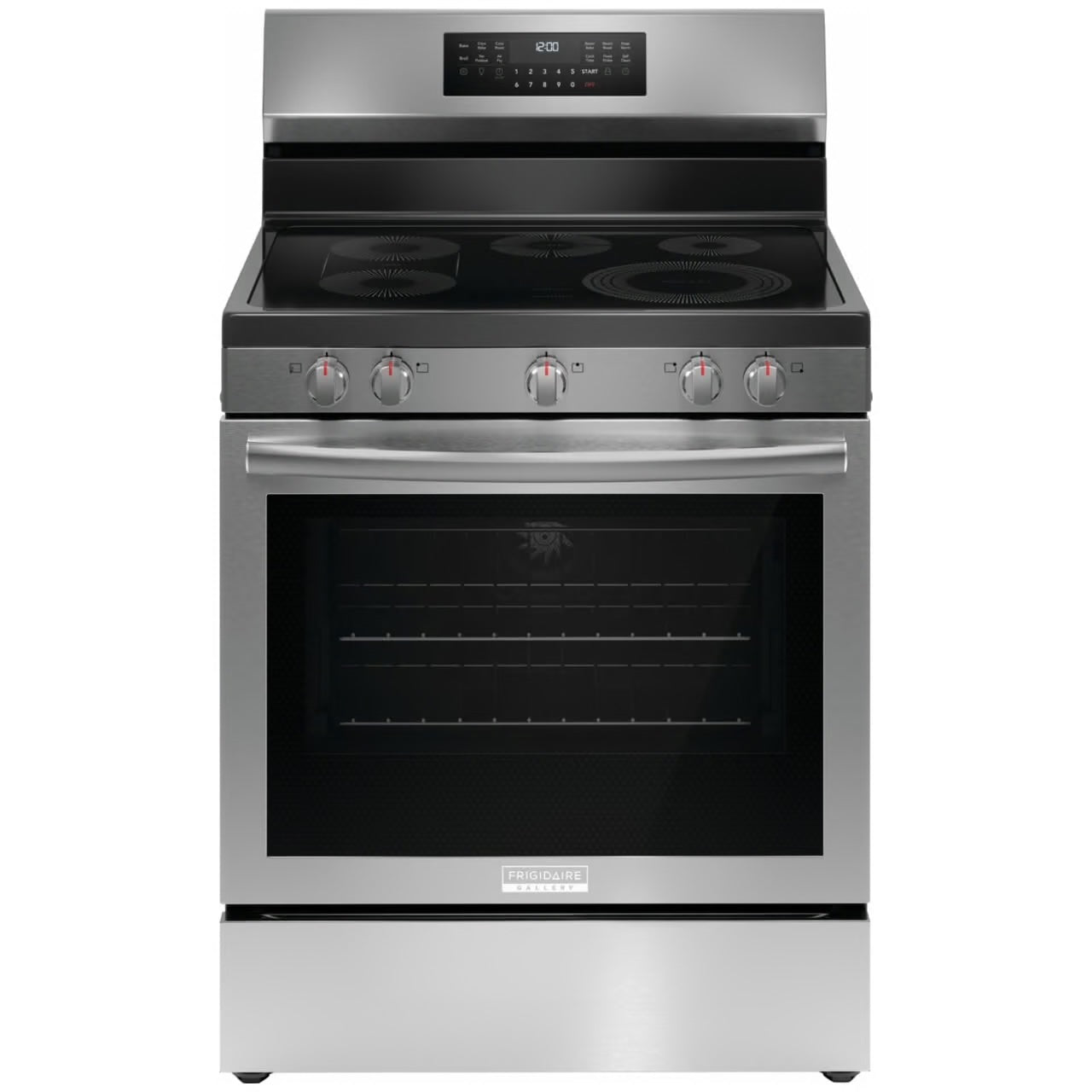 Gallery 30 in 5 Burner Element Freestanding Range w/ Total Convection and Air Fry , SmudgeProof Stainless
