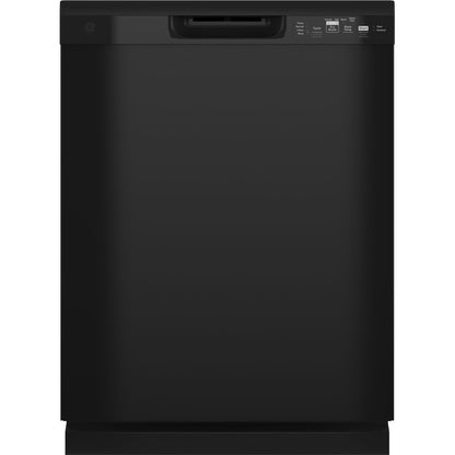 Lavavajillas negro de 24 pulgadas, tina alta empotrada, control frontal, con sanitizante y potencia de secado, 55 dBA