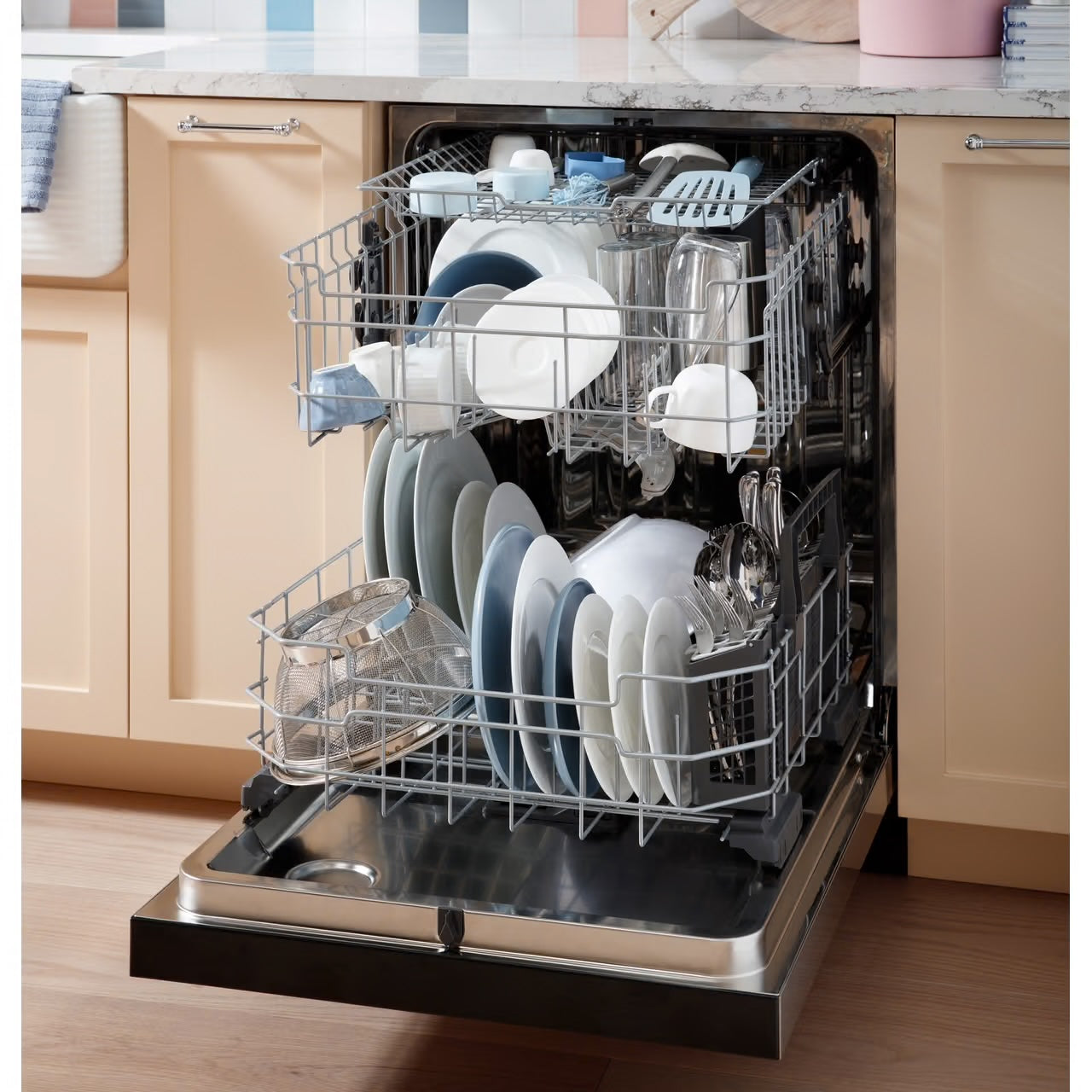 24 in. Slate Front Control Built-In Tall Tub Dishwasher with Dry Boost, 3rd Rack, and 47dBA