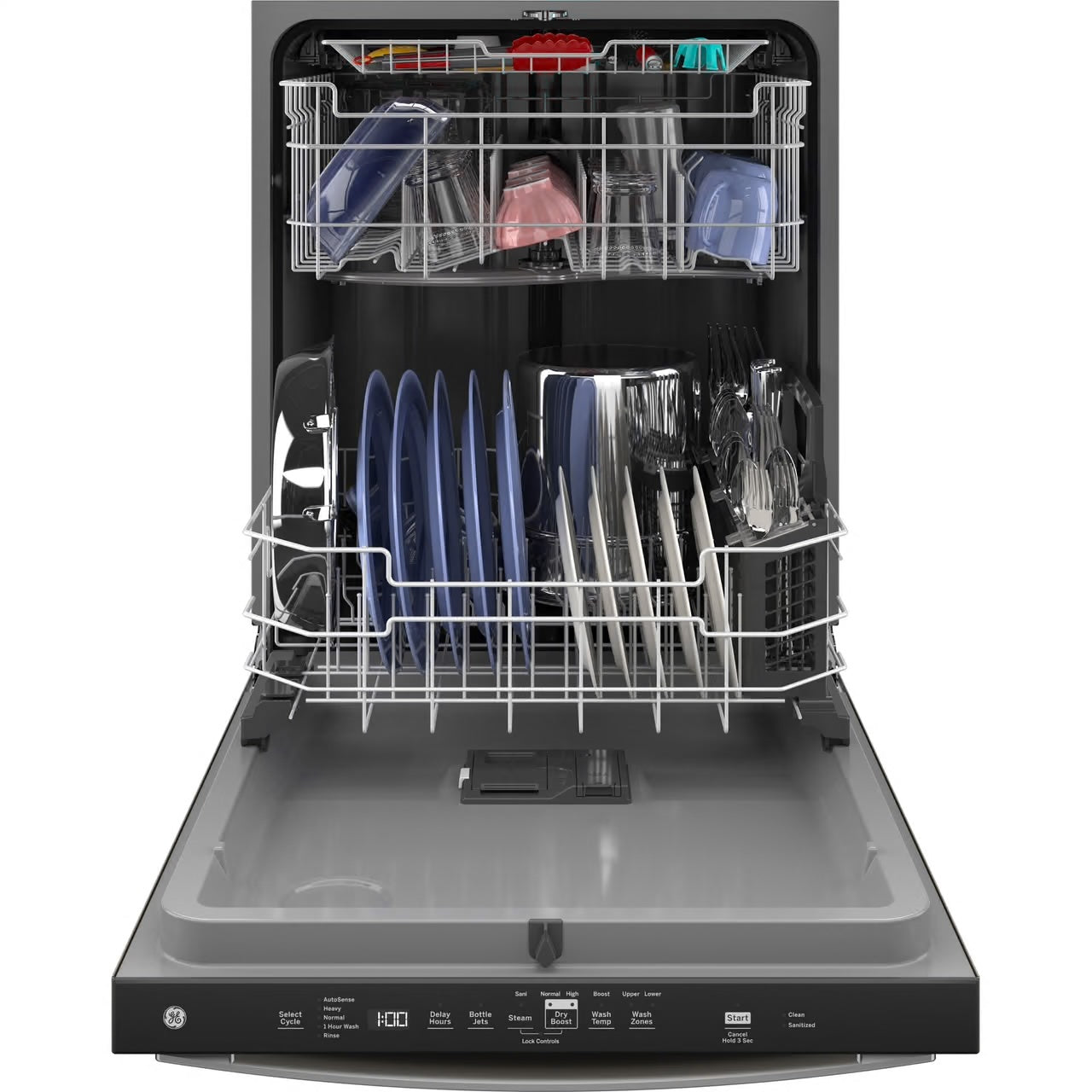 24 in. Built-In Tall Tub Top Control Slate Dishwasher w/3rd Rack, Bottle Jets, 50 dBA