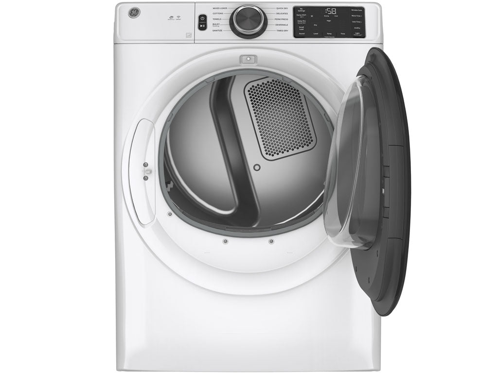 7.8 cu. ft. Smart Front Load Electric Dryer in White with Sanitize Cycle, ENERGY STAR