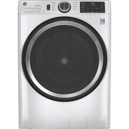 Lavadora de carga frontal inteligente blanca de 4.8 pies cúbicos con sistema de ventilación OdorBlock UltraFresh y desinfección con Oxi