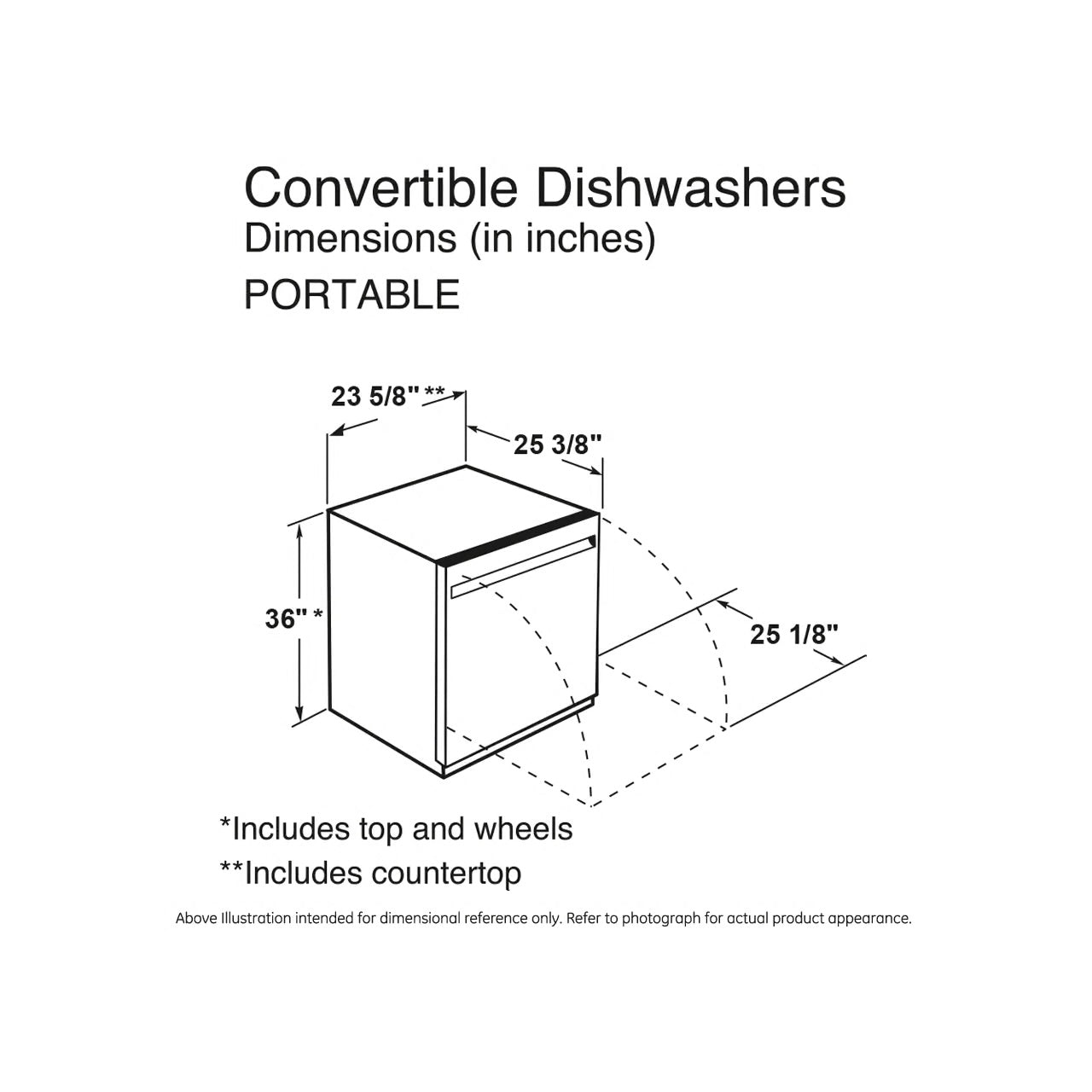 24 in. Top Control Portable Stainless Steel Dishwasher with Stainless Steel Interior, Sanitize, 54 dBA