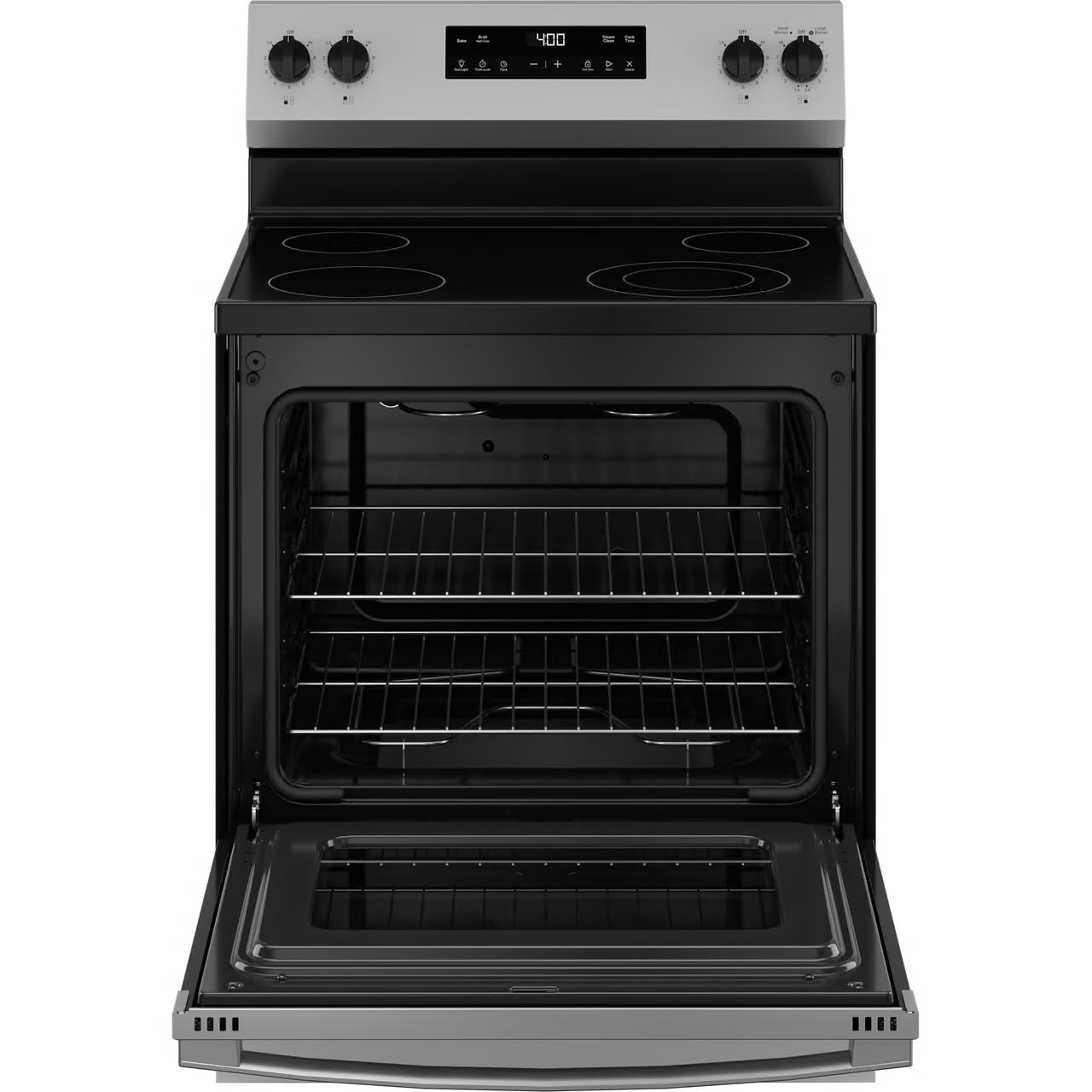 30 in. 4 Burner Element Free-Standing Electric Range in Stainless Steel