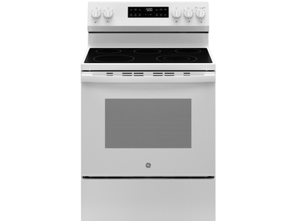 Cocina eléctrica independiente de 30 pulgadas con 5 quemadores en color negro y modo crujiente