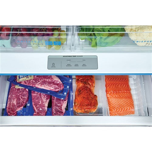 36 in. Gallery 28 cu. ft. Standard Depth French Door Refrigerator in Smudge-Proof Black Stainless Steel
