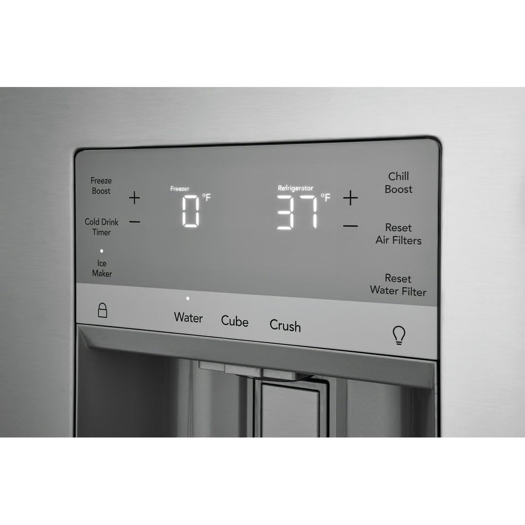 36 in. Gallery 28 cu. ft. Standard Depth French Door Refrigerator in Smudge-Proof Stainless Steel