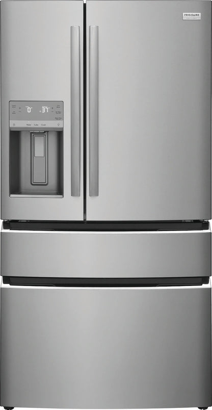Gallery 36 in. 22 cu. ft. Counter-Depth 4-Door French Door Refrigerator in Smudge-Proof Stainless Steel OUTLET