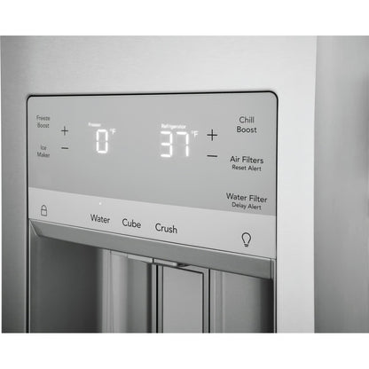 Gallery 36 in. 22 cu. ft. Counter-Depth 4-Door French Door Refrigerator in Smudge-Proof Stainless Steel