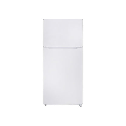 Refrigerador de 18.1 pies cúbicos con congelador superior, Energy Star, sin escarcha, estantes ajustables, puerta reversible, acero inoxidable
