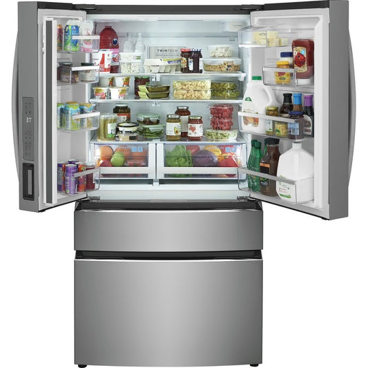 Gallery 36 in. 27.2 cu. ft. 4 Door French Door Standard Depth Refrigerator, Stainless Steel w/Internal Water Dispenser