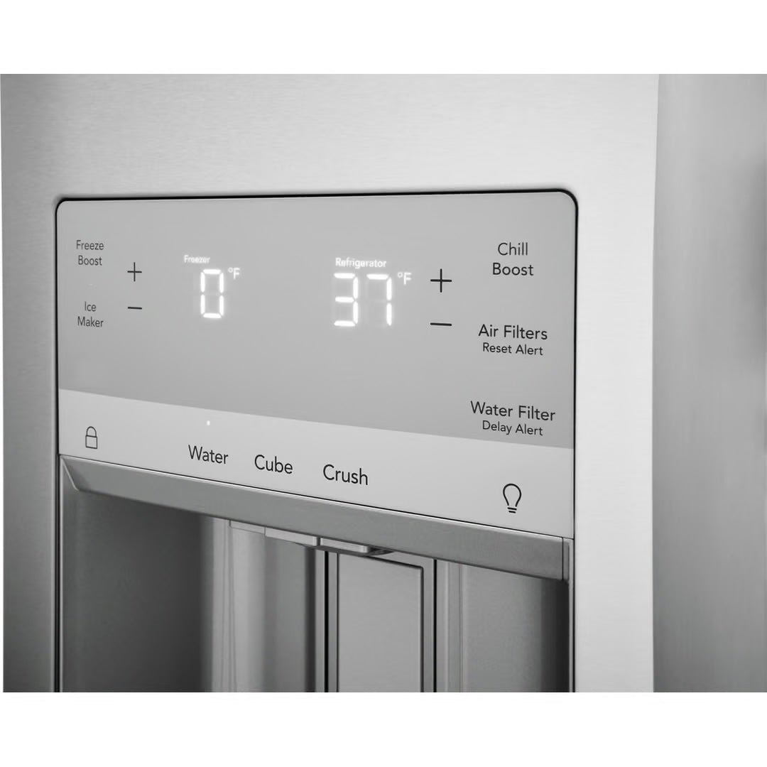 Gallery 36 in. 26.3 cu. ft. 4-Door French Door Standard Depth Refrigerator in Smudge-Proof Stainless Steel