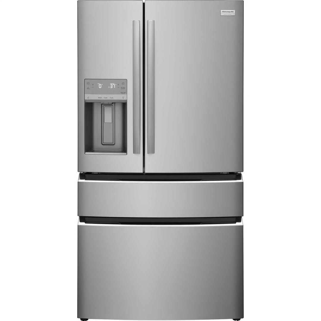 Gallery 36 in. 26.3 cu. ft. 4-Door French Door Standard Depth Refrigerator in Smudge-Proof Stainless Steel